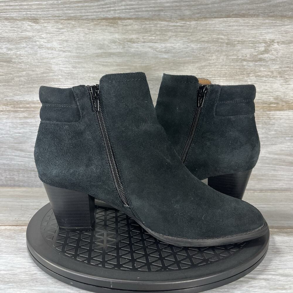 Vionic Women’s Jessie Black Suede Zip Up Ankle Booties Size 8.5 - Picture 10 of 11